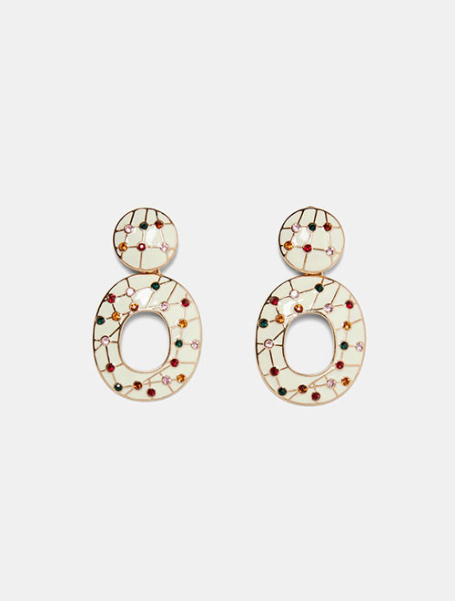 Golden Dangle Earrings - Image 3